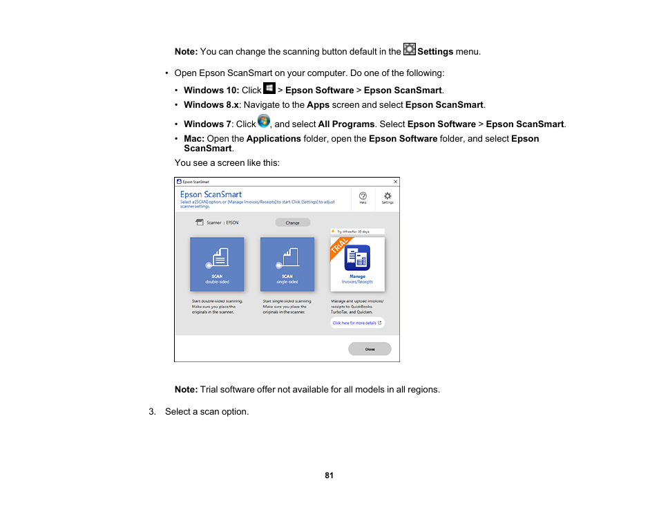 Epson ES-580W Wireless Duplex Document Scanner User Manual | Page 81 / 183