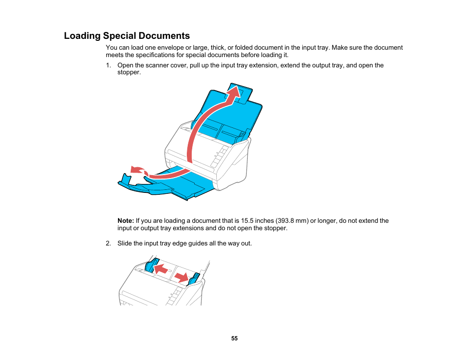 Loading special documents | Epson FastFoto FF-680W Photo Scanner User Manual | Page 55 / 120