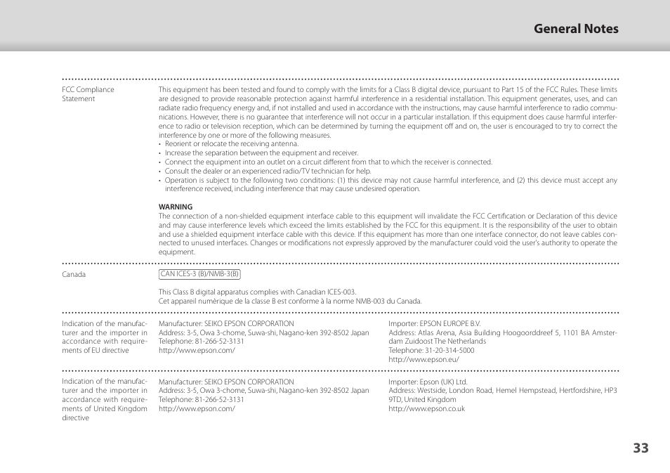 Epson Moverio BT-45CS AR Smart Glasses with Intelligent Controller User Manual | Page 33 / 39