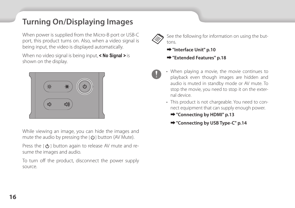 Turning on/displaying images, 01_chapter title, 01_head a | Epson Moverio BT-35E Smart Glasses User Manual | Page 16 / 41