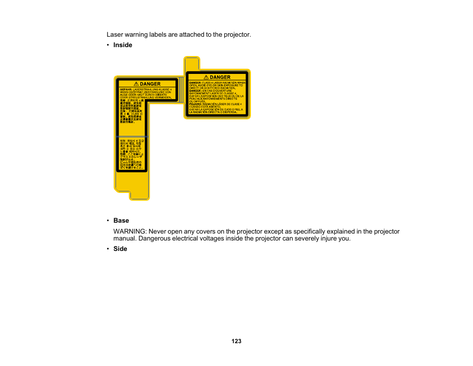 Epson EpiqVision Mini EF11 1000-Lumen Full HD Laser 3LCD Projector User Manual | Page 123 / 138