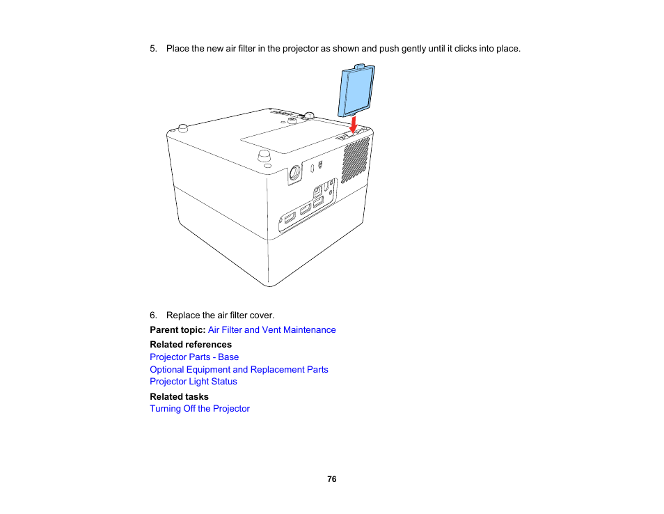 Epson EpiqVision Mini EF12 1000-Lumen Full HD Laser 3LCD Smart Projector with Wi-Fi User Manual | Page 76 / 120