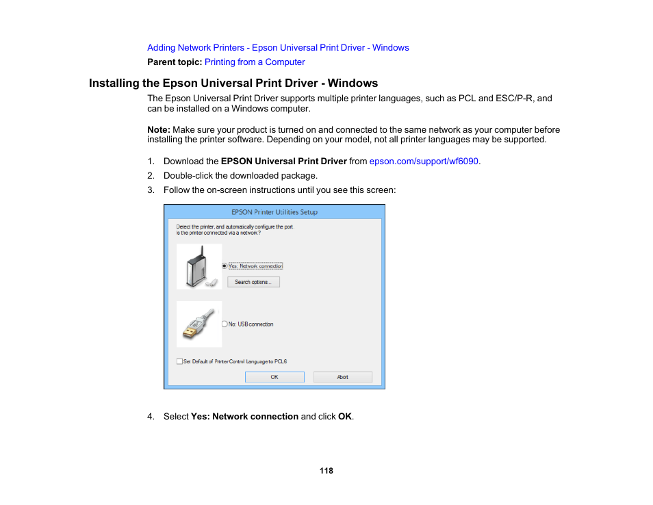 Epson WorkForce Pro WF-6090 Printer with PCL/PostScript User Manual | Page 118 / 252