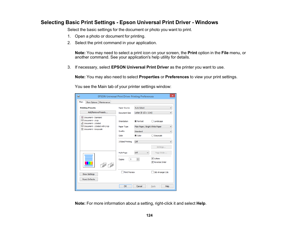 Epson WorkForce Pro WF-6090 Printer with PCL/PostScript User Manual | Page 124 / 252