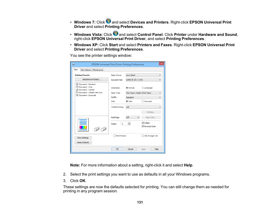 Epson WorkForce Pro WF-6090 Printer with PCL/PostScript User Manual | Page 131 / 252