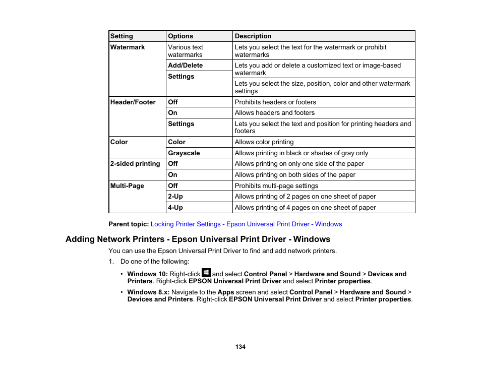 Epson WorkForce Pro WF-6090 Printer with PCL/PostScript User Manual | Page 134 / 252