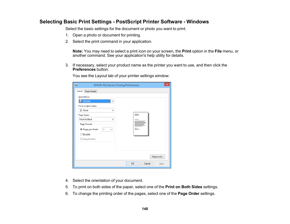 Epson WorkForce Pro WF-6090 Printer with PCL/PostScript User Manual | Page 140 / 252