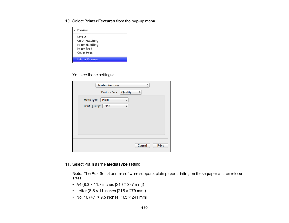 Epson WorkForce Pro WF-6090 Printer with PCL/PostScript User Manual | Page 150 / 252