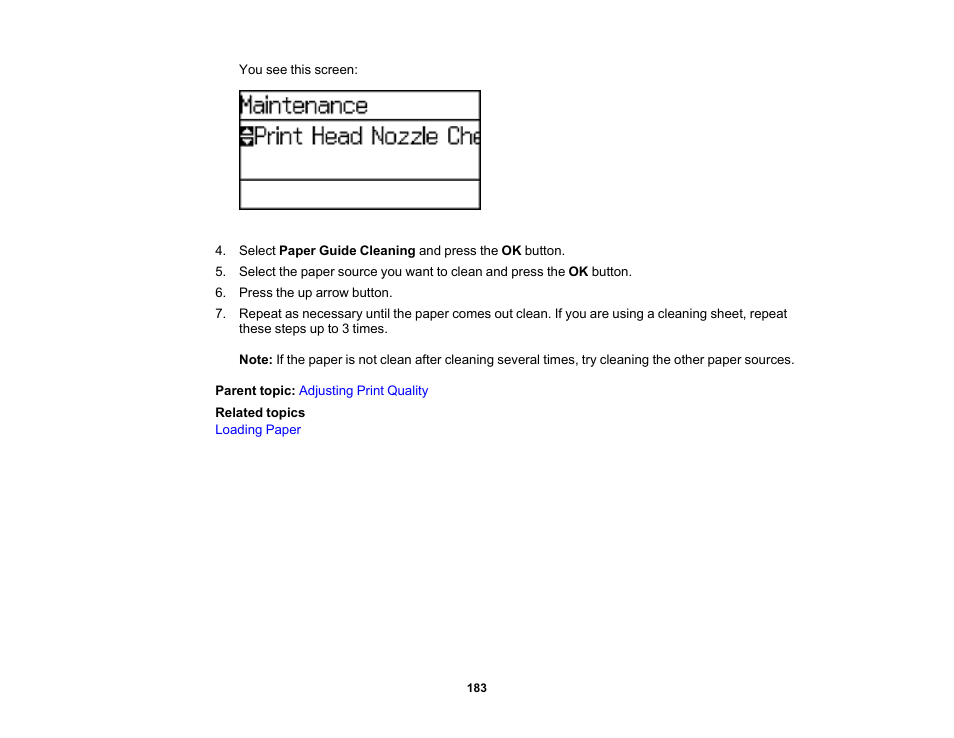 Epson WorkForce Pro WF-6090 Printer with PCL/PostScript User Manual | Page 183 / 252