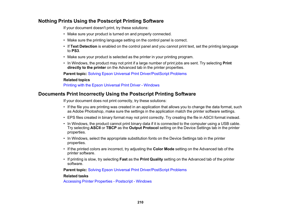 Epson WorkForce Pro WF-6090 Printer with PCL/PostScript User Manual | Page 210 / 252