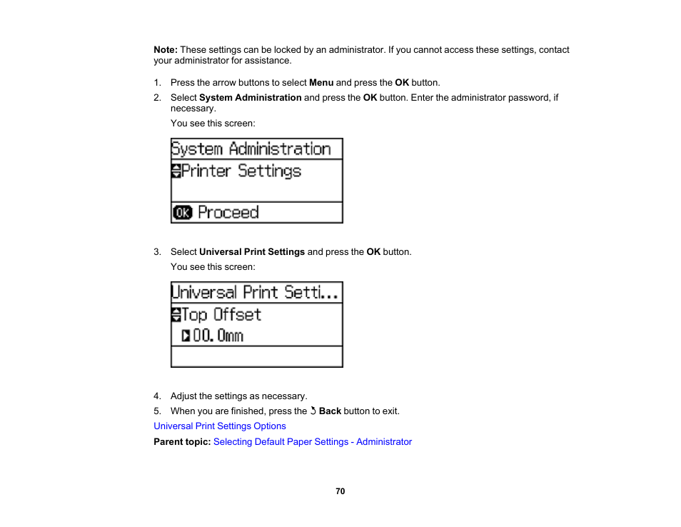 Epson WorkForce Pro WF-6090 Printer with PCL/PostScript User Manual | Page 70 / 252