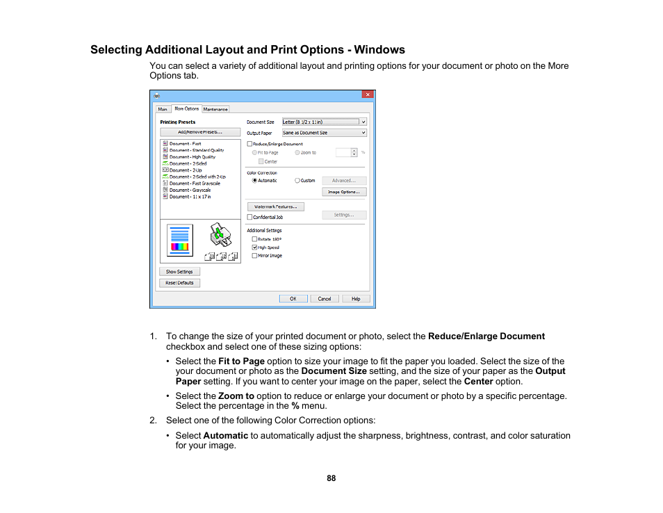 Epson WorkForce Pro WF-6090 Printer with PCL/PostScript User Manual | Page 88 / 252