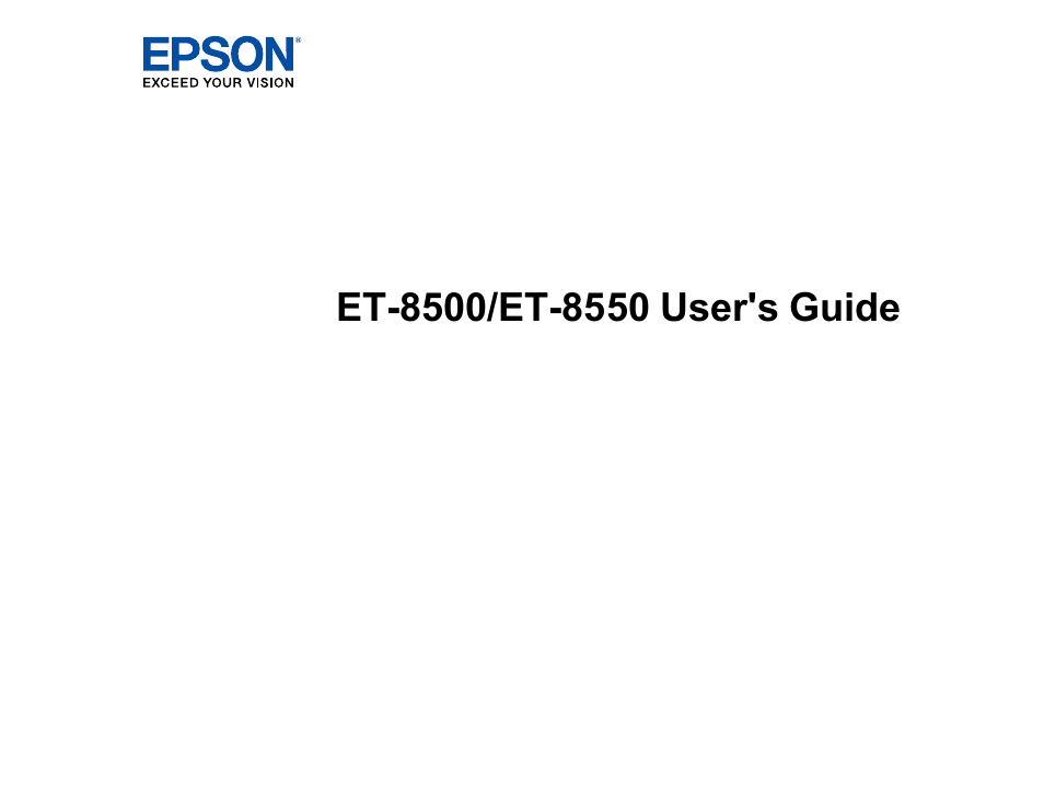 Epson EcoTank Photo ET-8500 Wireless Color All-in-One Supertank Printer User Manual | 346 pages