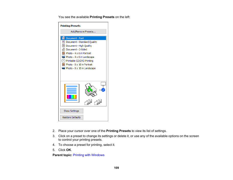 Epson EcoTank Photo ET-8500 Wireless Color All-in-One Supertank Printer User Manual | Page 109 / 346