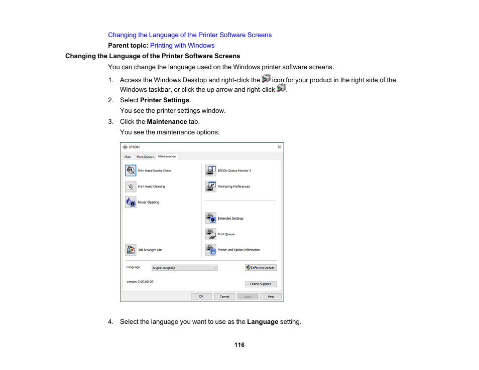 Epson EcoTank Photo ET-8500 Wireless Color All-in-One Supertank Printer User Manual | Page 116 / 346