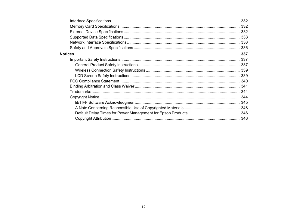 Epson EcoTank Photo ET-8500 Wireless Color All-in-One Supertank Printer User Manual | Page 12 / 346