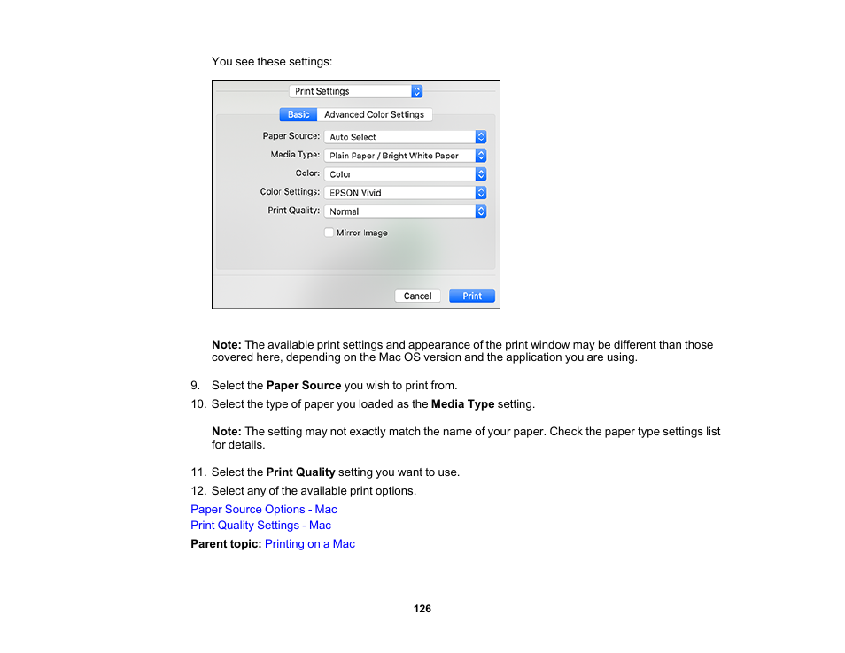 Epson EcoTank Photo ET-8500 Wireless Color All-in-One Supertank Printer User Manual | Page 126 / 346
