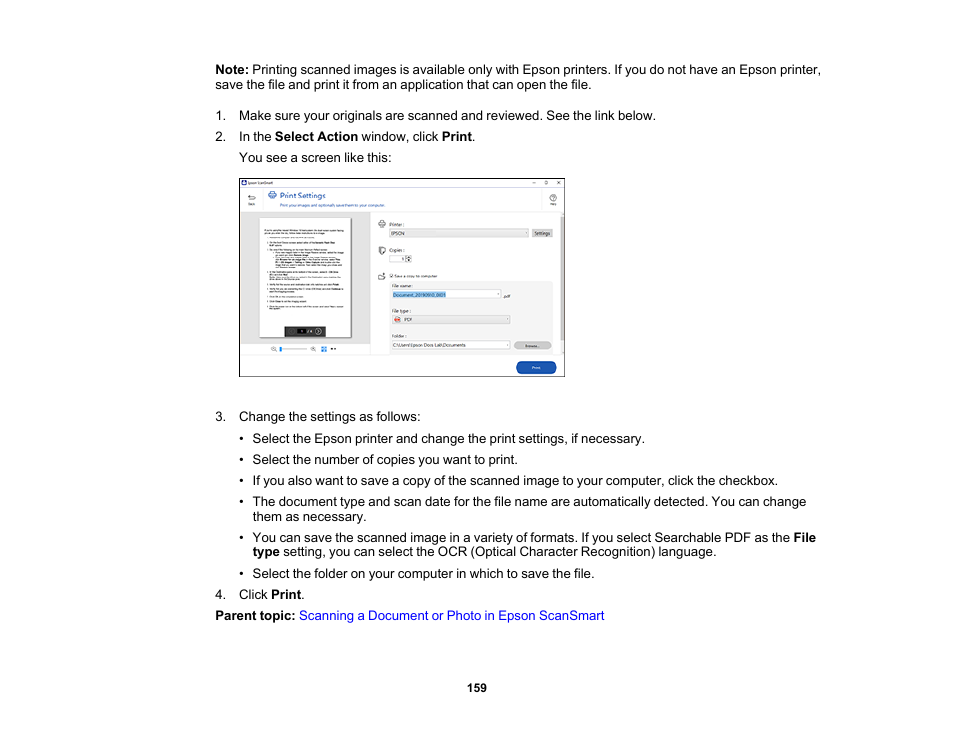 Epson EcoTank Photo ET-8500 Wireless Color All-in-One Supertank Printer User Manual | Page 159 / 346