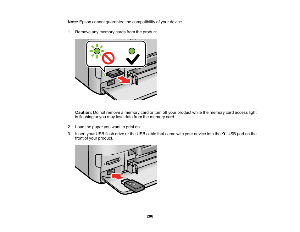Epson EcoTank Photo ET-8500 Wireless Color All-in-One Supertank Printer User Manual | Page 206 / 346
