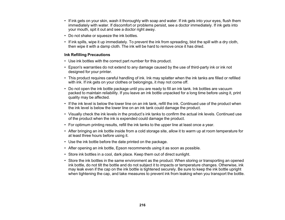 Epson EcoTank Photo ET-8500 Wireless Color All-in-One Supertank Printer User Manual | Page 216 / 346