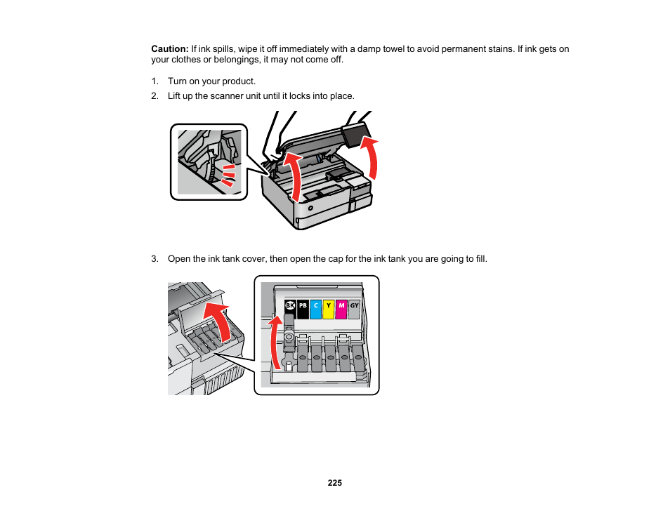 Epson EcoTank Photo ET-8500 Wireless Color All-in-One Supertank Printer User Manual | Page 225 / 346