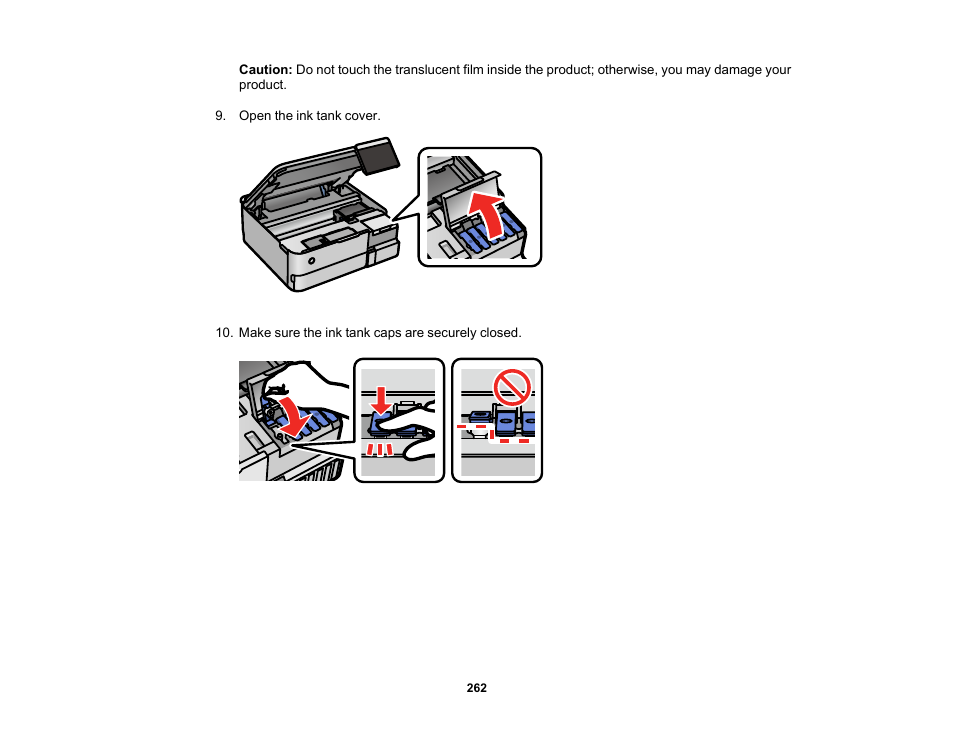 Epson EcoTank Photo ET-8500 Wireless Color All-in-One Supertank Printer User Manual | Page 262 / 346