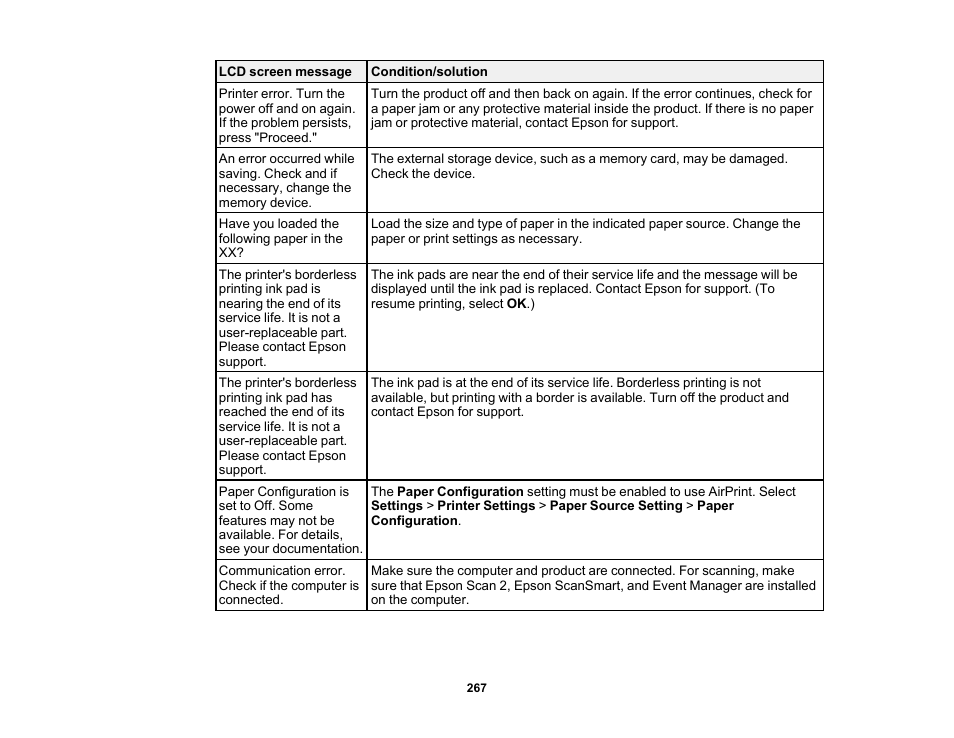 Epson EcoTank Photo ET-8500 Wireless Color All-in-One Supertank Printer User Manual | Page 267 / 346