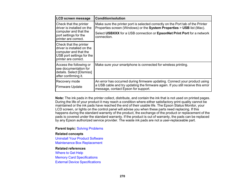 Epson EcoTank Photo ET-8500 Wireless Color All-in-One Supertank Printer User Manual | Page 270 / 346