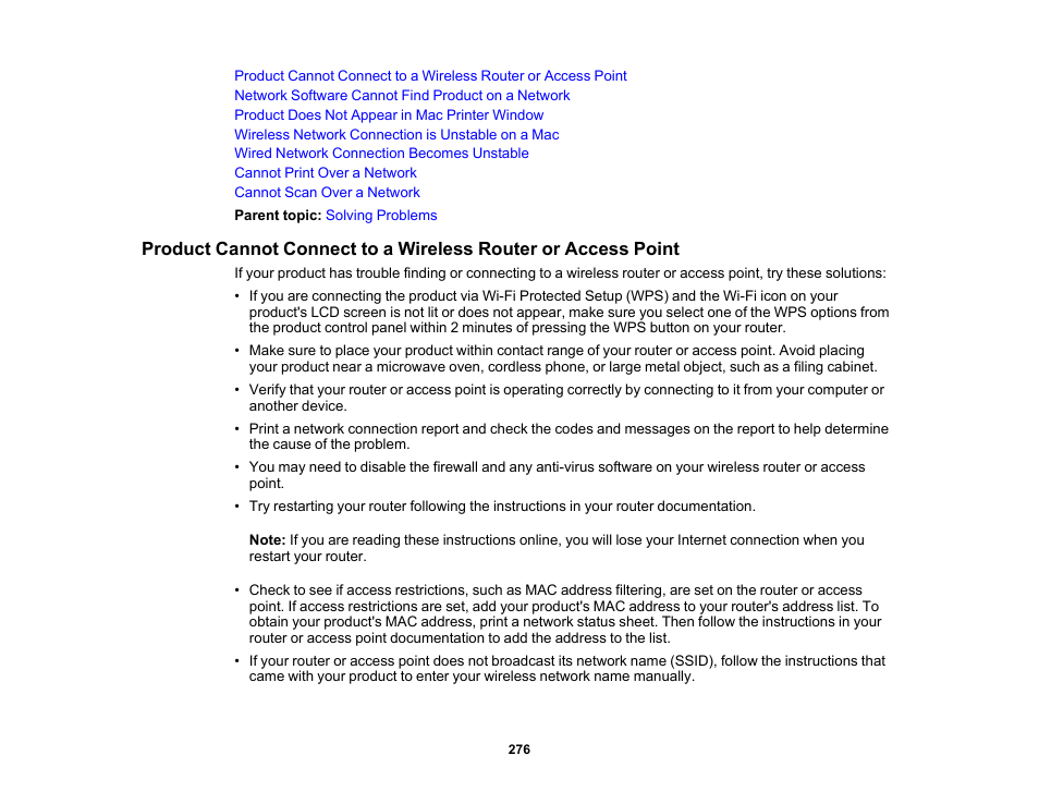 Epson EcoTank Photo ET-8500 Wireless Color All-in-One Supertank Printer User Manual | Page 276 / 346