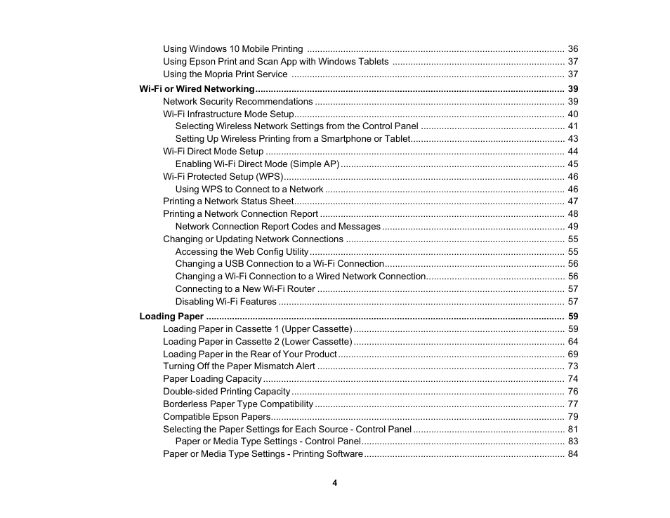 Epson EcoTank Photo ET-8500 Wireless Color All-in-One Supertank Printer User Manual | Page 4 / 346