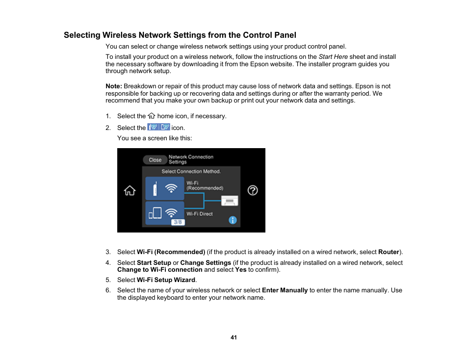 Epson EcoTank Photo ET-8500 Wireless Color All-in-One Supertank Printer User Manual | Page 41 / 346