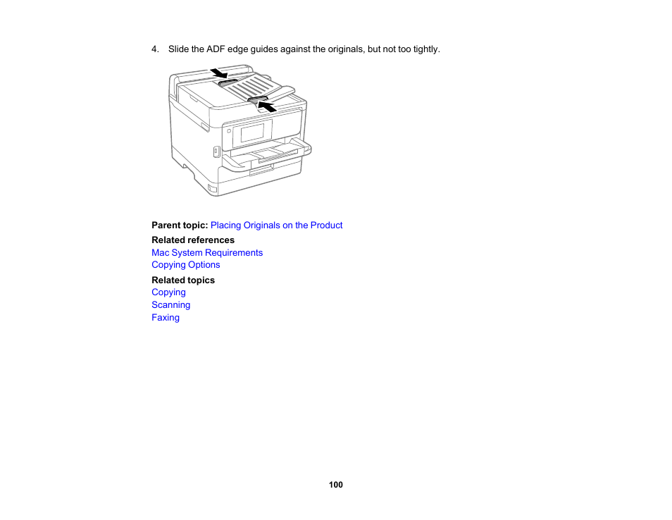 Epson WorkForce Pro WF-M5799 Workgroup Monochrome Multifunction Printer with Replaceable Ink Pack System User Manual | Page 100 / 404