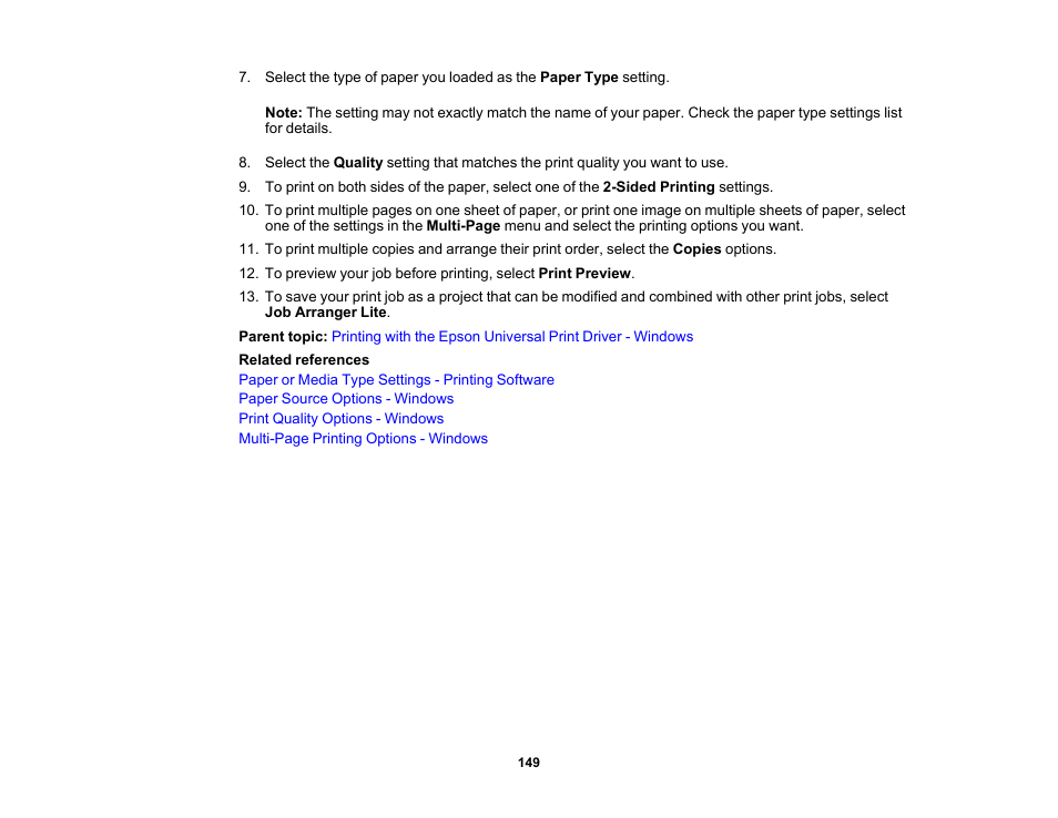 Epson WorkForce Pro WF-M5799 Workgroup Monochrome Multifunction Printer with Replaceable Ink Pack System User Manual | Page 149 / 404
