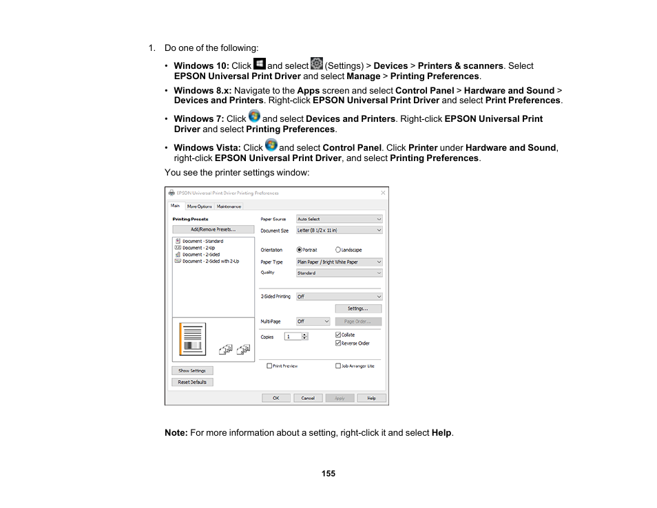 Epson WorkForce Pro WF-M5799 Workgroup Monochrome Multifunction Printer with Replaceable Ink Pack System User Manual | Page 155 / 404