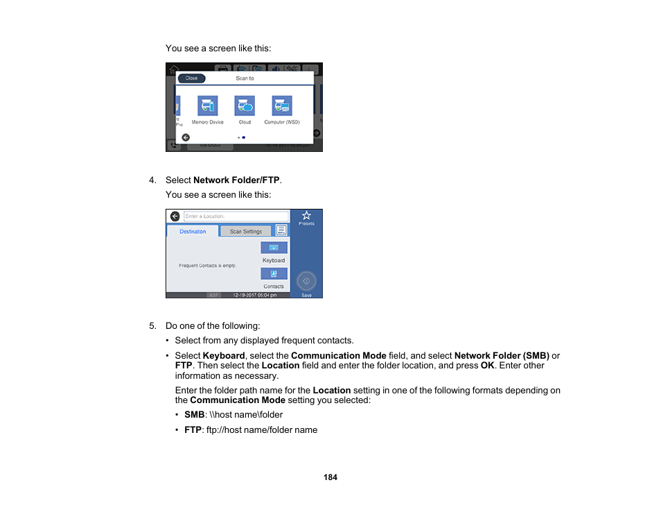 Epson WorkForce Pro WF-M5799 Workgroup Monochrome Multifunction Printer with Replaceable Ink Pack System User Manual | Page 184 / 404