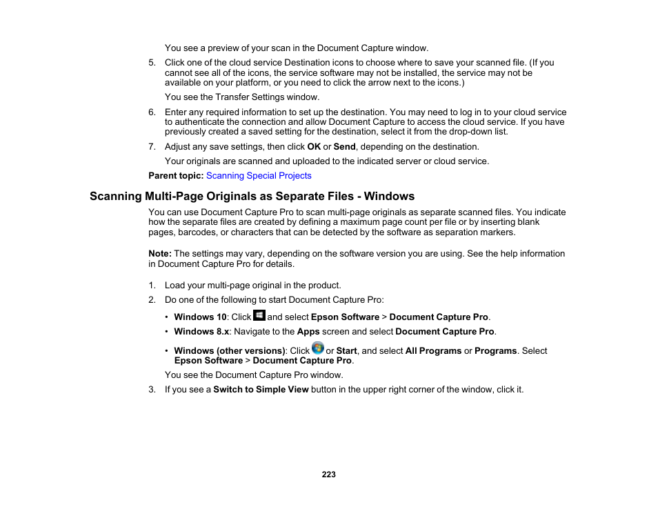Epson WorkForce Pro WF-M5799 Workgroup Monochrome Multifunction Printer with Replaceable Ink Pack System User Manual | Page 223 / 404