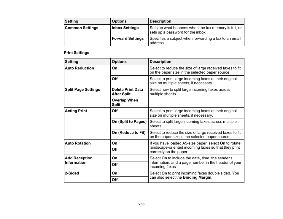 Epson WorkForce Pro WF-M5799 Workgroup Monochrome Multifunction Printer with Replaceable Ink Pack System User Manual | Page 236 / 404