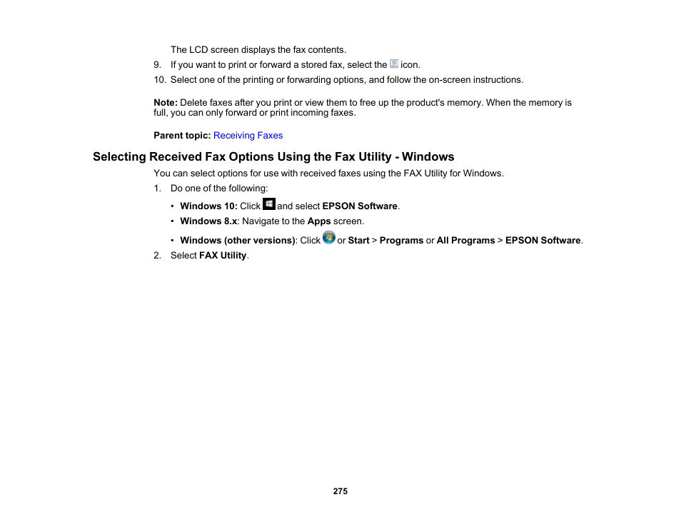 Epson WorkForce Pro WF-M5799 Workgroup Monochrome Multifunction Printer with Replaceable Ink Pack System User Manual | Page 275 / 404