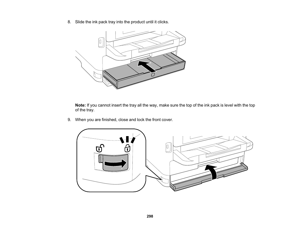 Epson WorkForce Pro WF-M5799 Workgroup Monochrome Multifunction Printer with Replaceable Ink Pack System User Manual | Page 298 / 404