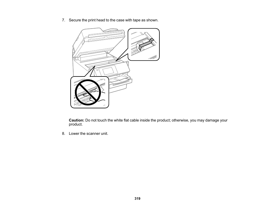 Epson WorkForce Pro WF-M5799 Workgroup Monochrome Multifunction Printer with Replaceable Ink Pack System User Manual | Page 319 / 404