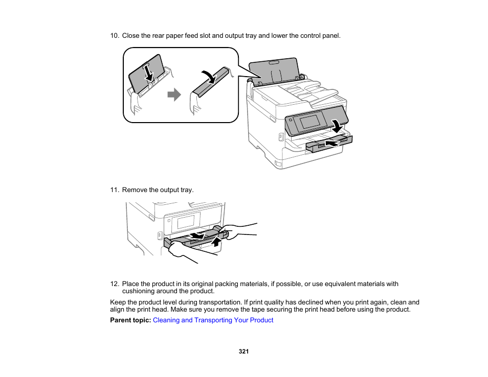 Epson WorkForce Pro WF-M5799 Workgroup Monochrome Multifunction Printer with Replaceable Ink Pack System User Manual | Page 321 / 404
