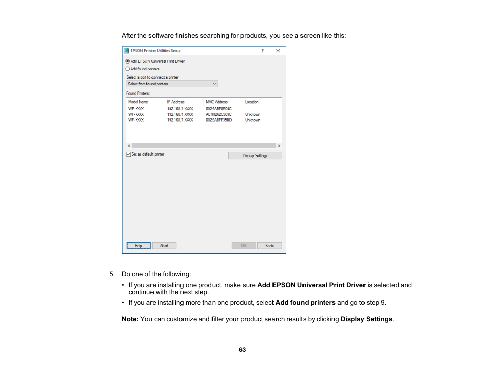 Epson WorkForce Pro WF-M5799 Workgroup Monochrome Multifunction Printer with Replaceable Ink Pack System User Manual | Page 63 / 404