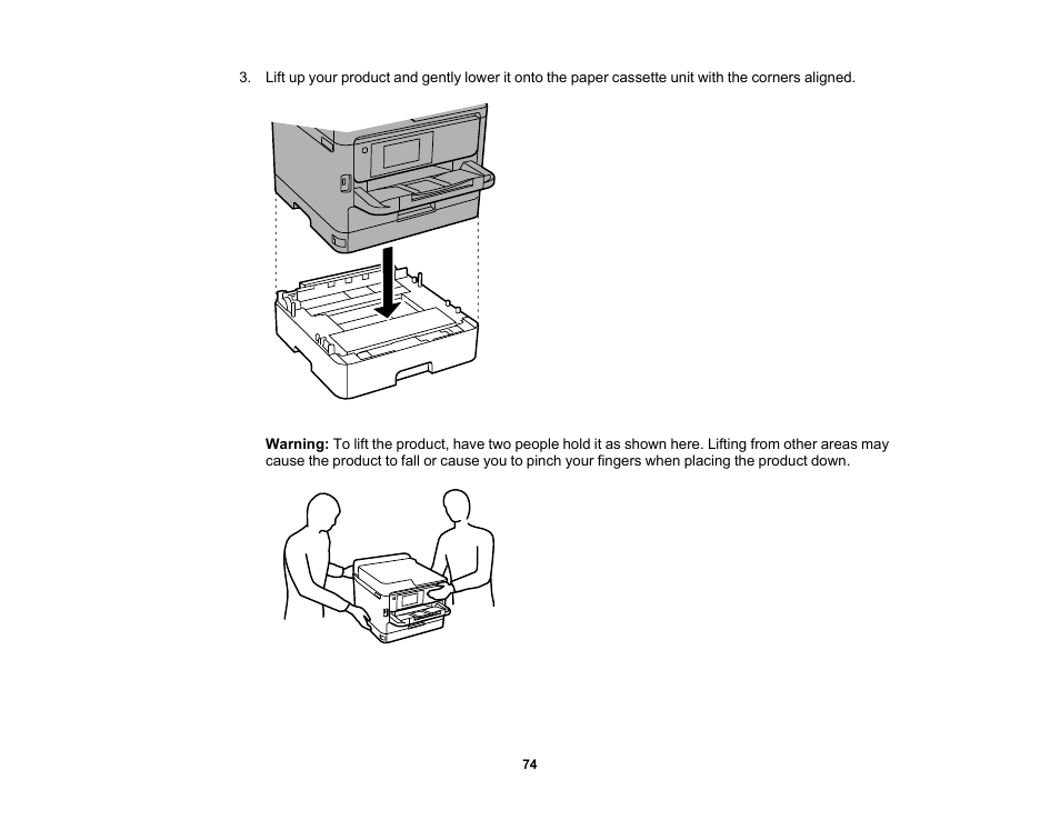 Epson WorkForce Pro WF-M5799 Workgroup Monochrome Multifunction Printer with Replaceable Ink Pack System User Manual | Page 74 / 404