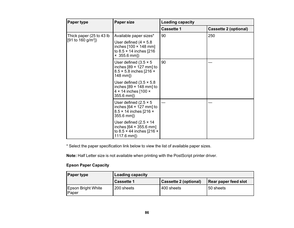 Epson WorkForce Pro WF-M5799 Workgroup Monochrome Multifunction Printer with Replaceable Ink Pack System User Manual | Page 86 / 404