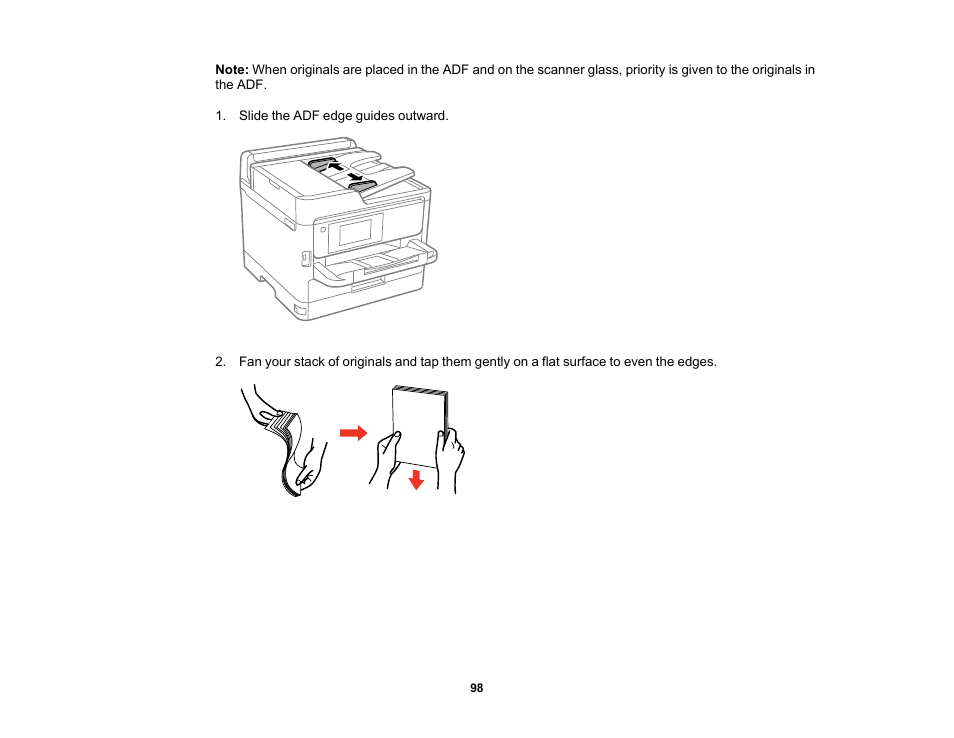 Epson WorkForce Pro WF-M5799 Workgroup Monochrome Multifunction Printer with Replaceable Ink Pack System User Manual | Page 98 / 404