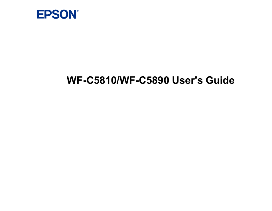 Epson WorkForce Pro WF-C5890 Wireless Color MFP Inkjet Printer User Manual | 426 pages