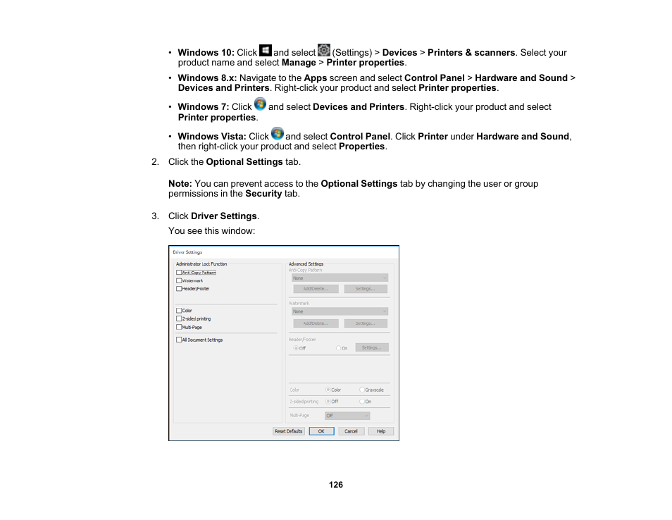 Epson WorkForce Pro WF-C5890 Wireless Color MFP Inkjet Printer User Manual | Page 126 / 426