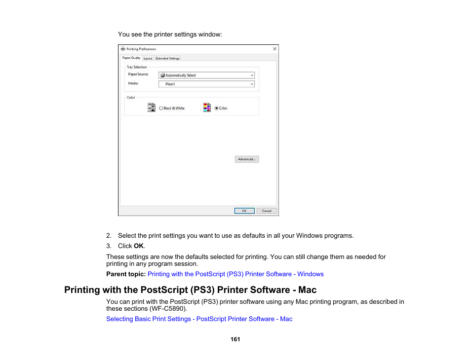 Epson WorkForce Pro WF-C5890 Wireless Color MFP Inkjet Printer User Manual | Page 161 / 426