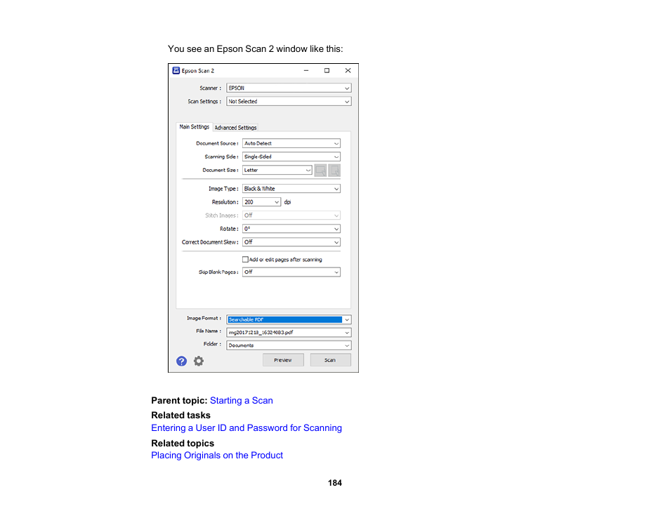 Epson WorkForce Pro WF-C5890 Wireless Color MFP Inkjet Printer User Manual | Page 184 / 426