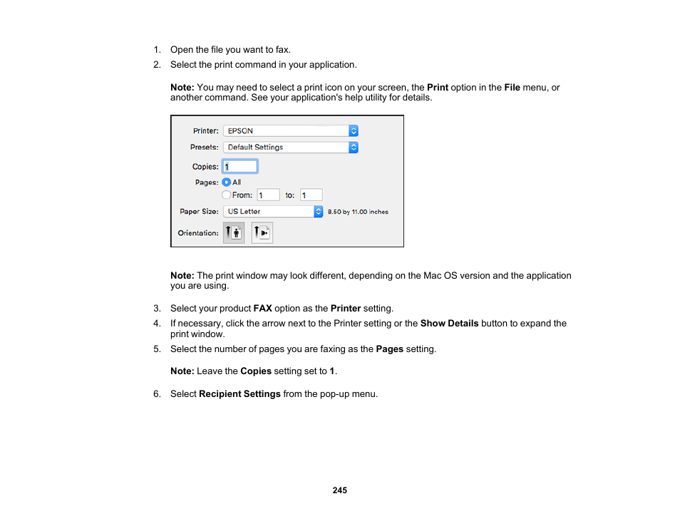 Epson WorkForce Pro WF-C5890 Wireless Color MFP Inkjet Printer User Manual | Page 245 / 426